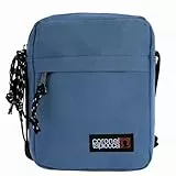 Coronel Tapiocca Bolso para Hombre Bolso Bandolera Casual Bolsillos y Cremallera 17.5 x 22 x 5.5 cm Azul