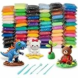 Set de plastilina, set básico de plastilina, 72 colores de mágica que se seca al aire para niños, regalo de arcilla polimérica para niños y niñas de 3 a 12 años