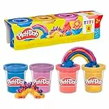 Hasbro Play-Doh Pack de 4 Botes de Plastilina en Colores Metálicos, Juguete para Niños y Niñas de 2 Años en Adelante, Manualidades Divertidas, Idea de Regalo Creativo, Motricidad Fina
