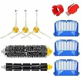 MTKD® Kit Cepillos Repuestos Compatible con iRobot Roomba Serie 600 - Kit de 10 Piezas Accesorios(Cepillos Lateral, Filtros, Cepillo de Cerda y etc..) para Aspirador Robot.