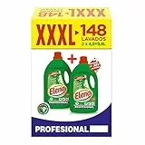 Elena Detergente para lavadora, frescor floral, adecuado para ropa blanca y de color, formato profesional gel - 148 dosis