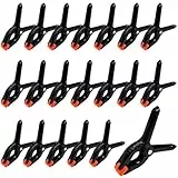 Gentpovth Pinzas de resorte 70mm 20pcs, 4 Pulgadas Resorte Abrazadera, Abrazaderas de sujeción con resorte con amplia apertura de mordaza, con mango de plástico, para Estudio Fotografía Fondos