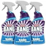 Cillit Bang Baño Ultra brillo, potente limpiador para el baño, formato spray - Pack de 3 x 750 ml, El embalaje puede variar