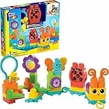 Mega Bloks Tren Oruga 30 Bloques sensoriales de construcción, Juguete +1 año (Mattel HKN44)
