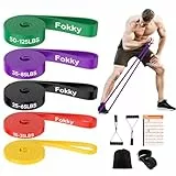 Fokky Bandas Elasticas Musculacion[Set of 5], Gomas Elasticas Musculacion Cintas Elasticas Musculacion con Bolsa de Transporte para Entrenar Powerlifting Fitness Yoga