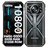 DOOGEE S Cyber Pro Movil Irrompible 2025, 32GB+512GB/2TB Movil Resistente, Helio G100 Octa Core, Móvil Rugerizado 10800mAh/33W, 6.6' FHD+ 120Hz, 50MP+32MP+20MP Visión Noctura, IP68/Face ID/NFC/GPS