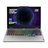 Lenovo LOQ Gen 10 - Portátil Gaming IA 15.6' FHD (Intel Core i7-13650HX, NVIDIA GeForce RTX 5060, 32 GB RAM, 1 TB SSD, 144 Hz, Wi-Fi 6, Sin Sistema Operativo) QWERTY RGB 24 Zonas Español - Gris