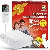 MIA&Coco Manta eléctrica con Apagado automático, 160 x 130 cm, Manta eléctrica con Temporizador de 12 Horas y 3 Niveles de Calor, Pantalla LED, protección contra sobrecalentamiento