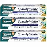 Himalaya Herbals Sparkly White Toothpaste for whitening teeth with advanced plague removal|Anti-inflammatory 12-Hour Germ Protection| 100% Vegetarian- 75ml (Pack of 3)