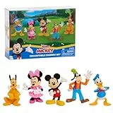Just Play Conjunto de Figuras coleccionables Mickey Mouse de Disney Junior, Paquete de 5 Figuras coleccionables de 7,6 cm, Juguetes para niños a Partir de 3 años