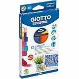GIOTTO Decor Wax, Ceras Rectangulares Multisuperficie, Forma Rectangular, 4x2cm, Colores Surtidos, 12 unidades