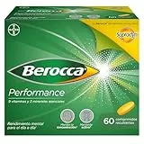 Berocca Performance Complejo de Vitaminas y Minerales Sin Cafeína, Contribuye al Rendimiento Mental y Físico, 60 Comprimidos