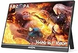 ARZOPA Monitor Portatil, G1 Game 15.6 Pulgadas 144HZ 1920×1080 FHD, IPS Pantalla Portable with HDMI/Type-C/USB-C, Cuidado de Ojos Juego de Azar Monitor Doble para computadora portátil