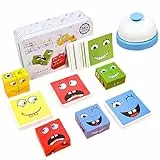 WUSJCOF Juguete de expresión de madera,juego de bloques de madera,juego de rompecabezas interactivo,juego de mesa para niños,juego de estrategia y educativo como juego familiar con timbre