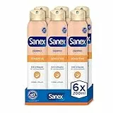 Sanex Dermo Sensitive Desodorante Spray, Pack 6 Uds x 200 ml, Antitranspirante, hasta 24H de Protección Contra el Sudor y el Olor, Suave con la Piel Sensible, Restaura el pH Natural de la Piel