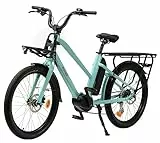 Nilox C2, Ebike Cargo Mid, Capacidad Cargo de 15 kg Delante y 50 kg Detrás, Autonomía 60 km, Motor BAFANG M400 250W, Batería 13Ah 468Wh, Frenos Hidráulicos, Caja de Cambios SHIMANO de 7 Velocidades