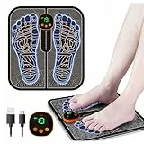 Masajeador de pies EMS, masajeador de pies, eléctrico, plegable y portátil, masajeador portátil, 8 modos y 19 intensidades