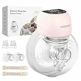 Revolucionario Sacaleches Electricos 202G,KISSBOBO Sacaleches Manos Libres con 4 modos 12 niveles,confort óptimo con temporizador 21 mm/24 mm (Rosa/1 pieza)