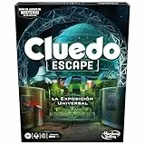 Hasbro Gaming Cluedo Escape: La Exposición Universal, Juego de Mesa de Halloween, Escape Room, Juguete de Estrategia con Cartas, Tablero Modular, Regalo para Niños y Niñas de 10 Años o Más,