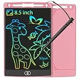 JOEAIS Tableta Escritura LCD de 8,5 Pulgadas, Tablet Dibujo Digital Pizarra Electrónica Portátil, Tableta Gráfica para Escribir a Mano, Garabatear y Dibujar, Niños y Niñas (Rosa)