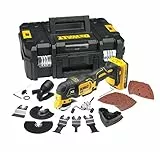 DeWalt DCS355D2-QW - Multi-herramienta oscilante sin escobillas XR 18V con batería Li-Ion 2, 0 Ah y 35 accesorios con maletín
