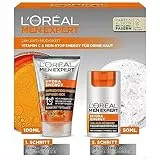 L'Oréal Paris Men Expert Geschenkset für Männer, Mit Waschgel und Feuchtigkeitspflege, Mit Guarana und Vitamin C, Hydra Energy Pflege-Set, 1 x 100 ml, 1 x 50 ml
