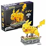 Mega Pokémon Pikachu en Movimiento, Figura de 1095 Bloques de construcción Edad Recomendada + 12 años. para Fans y Adultos. (Mattel HGC23)