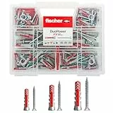 fischer Kit Duopower - Tacos universales con tornillo, ‎Transparente, 160 uds