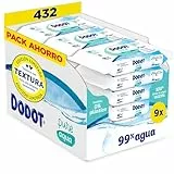 Dodot Toallitas Pure Aqua Para Bebé, 432 Toallitas (9 Packs de 48 Unidades) , Ayuda A Restaurar El PH Natural De La Piel, 99% Agua, Sin plástico