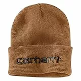 Carhartt Gorro de punto aislado, dobladillo con logotipo gráfico Unisex, Carhartt Brown, OFA