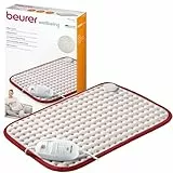Beurer HK Comfort Almohadilla eléctrica, esterilla térmica con calentamiento ultrarápido y apagado automático 90 minutos, 3 niveles, display iluminado, 44 x 33 cm