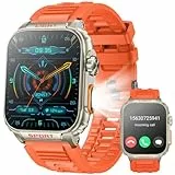 Reloj Inteligente Hombre Smartwatch con Llamadas: 1.91' Militar Smart Watch con Whatsapp Bluetooth Linterna Pulsometro Monitor Sueño para 100 Deportivos Pulsera Actividad Compatible Android iPhone iOS
