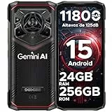 DOOGEE Blade20 Pro Telefono Movil Irrompible, Android 15 Movil Indestructible 11800mAh, 24GB RAM+256GB ROM/2TB, 6.6' HD+ 90Hz, Altavoz de 125 dB, Gemini AI, Cámara 50MP+20MP+8MP, IP68IP69K/Face ID
