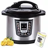 TZS First Austria - Olla a presión eléctrica 6L con 9 programas automáticos - Multicooker 1000W como arrocera, vaporera, Crock Pot, etc. - Multiolla eléctrico a presión incl. libro de recetas