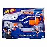 Hasbro Nerf Elite, Disruptor, Lanzador, 6 Dardos de Espuma en Colores Naranja y Azul, Juegos de Estrategia, Competición y PRecisión, Blaster de Largo Alcance, Regalo para Niños y Niñas de 8 Años o Más