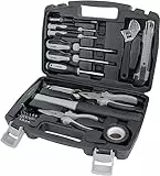 Amazon Basics Juego de herramientas para el hogar, Plástico, Negro/ Gris, 32 Unidad