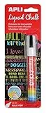 APLI 13954 - Liquid Chalk Punta Redonda Rotuladores de Tiza Borrable, 5,5 mm, Blanco, 1 Unidad