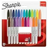 Sharpie rotuladores permanentes | punta fina | colores surtidos fantasía | paquete de 24 marcadores | material escolar ideal