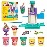 Play-Doh Hasbro Heladería Multicolor, Juego de Comida, 5 Botes de Plastilina de Colores, Manualidades para Niños y Niñas a Partir de 3 Años, Juguete Creativo, Moldes de Helado