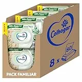 Colhogar Aloe 8x80 - Papel Higiénico Húmedo Desechable con Extracto de Aloe Vera - Sin Alcohol - Dermatológicamente Testado - Paquete con 640 Toallitas Húmedas y Desechables por WC