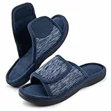 RockDove Zapatilla de Deslizamiento Ajustable con Espuma de Memoria para Hombre,44/45 EU, Azul Marino