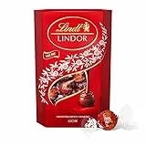 Lindt bombones LINDOR CORNET chocolate con leche, delicioso bombón con interior de chocolate cremoso, 337 g, aproximadamente 26 bombones