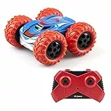 Exost Coche teledirigido - 360 Cross Rojo - Conducción sobre 2 Caras - Supera los obstáculos a 360º - Escala 1:18, 54247, Unisex, para Niños