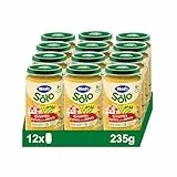 Hero Baby Tarrito Infantil - Tarritos de Guisantes Tiernos con Jamón, Sin Aceite de Palma, Sin Sal Añadida, Para Bebés desde 6 meses, Ingredientes 100% naturales, 235 g (Paquete de 12)