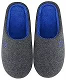 Mishansha Zapatillas de Estar por Casa Hombre Mujer Invierno Zapatillas Casa Cómodas con Memory Foam para Otoño, Blanditas/Mulliditas y calientes(Gris, 36/37 EU)