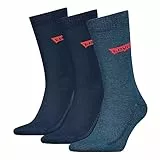 Levi's CLSSC Sock, Azul (Denim), 39-42 (Pack de 3) Unisex Adulto