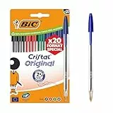 BIC Cristal Original Bolígrafos de Punta Media (1,00 mm) - Colores de Tinta Surtidos, Caja de Edición Especial de 20