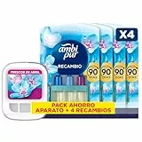 Ambipur 3VOLUTION Ambientador Casa, Aparato Electrico + 4 recambios Aroma Frescor Primavera 80 ml, 3 Fragancias Que Se Alternan Para Combatir Los Olores