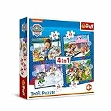 Trefl - Paw Patrol, Asuntos caninos - Puzle 4en1, 4 Rompecabezas, de 35 a 70 Piezas - Distintos Grados de dificultad, para niños a Partir de 4 años