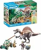 PLAYMOBIL | Dinos | Ataque del Spinosaurus en Excavación de Dinosaurios | Set de Juego de Dinosaurios | Juguete de acción | Juguete de Aventura para niños y niñas a Partir de 4 años | 71820